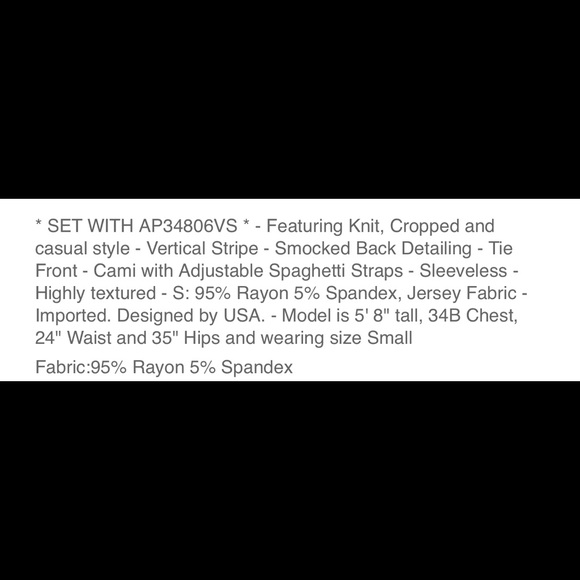 Staci Striped Tie Top and Flare Pants Set In White - Picture 6 of 7